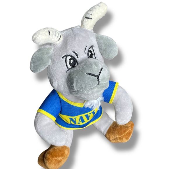 US Navy Mascot Plush Bill Billy Goat Navy Shirt Stuffed Animal Semper Fortis 7” - Picture 10 of 13
